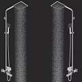 High Pressure Shower Head Featuring Strong Water Flow And Modern Chrome Design