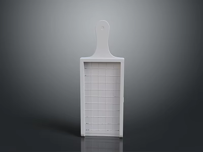 White Plastic Kitchen Equipment With Grid Pattern And Hanging Handle 3d model