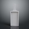 White Plastic Kitchen Equipment With Grid Pattern And Hanging Handle