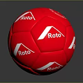 High Quality Red Roto Sports Ball With White Logo For Daily Activities