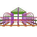 Industrial Multi Colored Steel Structure Frame Construction Support Equipment Design