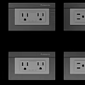 Modern Electrical Switches And Sockets With Black Wall Plates For Home Decor