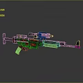 Modern Sniper Rifle With Tactical Scope And Ergonomic Design Features 3d model