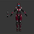 Detailed Sci Fi Armored Character And Small Creature Companion 3d model