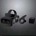 Advanced VR Headset With Controllers And Electronic Accessories For Virtual Reality 3d model