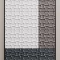 Contemporary Wall Decor Featuring Various Geometric Shapes And Abstract Textured Designs 3d model