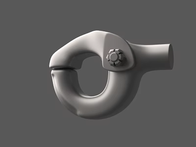 Metal Industrial Connector Component With Ring Shape And Bolt Fastening 3d model
