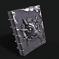 Mythical Dragon Head Designed Notebook With Metallic Spikes And Leather Cover