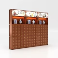 Traditional Wooden Display Cabinet Shelf With Multiple Drawers And Top Display Shelves For Decorative Items