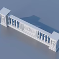 Ornate White Carved Railing As Decorative Household Item For Living Space