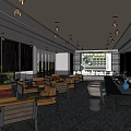 Elegant Modern Sales Office Interior With Comfortable Seating Reception Area And Decorative Wall