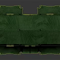 Green Camping Tent with Metal Frame Door and Windows for Outdoor Activities