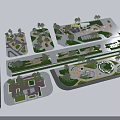 Park Landscape Design With Multiple Zones Green Spaces Walking Paths And Recreational Areas