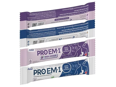 Amix PRO EM1 High Protein Milk Shake Flavor Protein Bars With Assorted Packaging 3d model