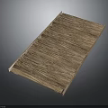 Wooden Pallet Structure With Natural Wood Slats And Rectangular Design