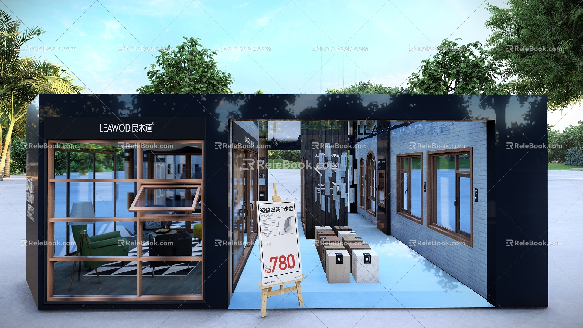 Modern Liangmudao Exhibition Door and Window Exhibition Hall 3d model