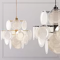Elegant Modern Chandelier Design With Transparent Glass Globes And Metal Frame