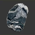 Natural Scenery Featuring Blue And White Wavy Textured Irregular Rock Formation