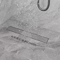 Rectangular Invisible Floor Drain 50x130 With Sleek Design For Modern Bathroom Floor 3d model