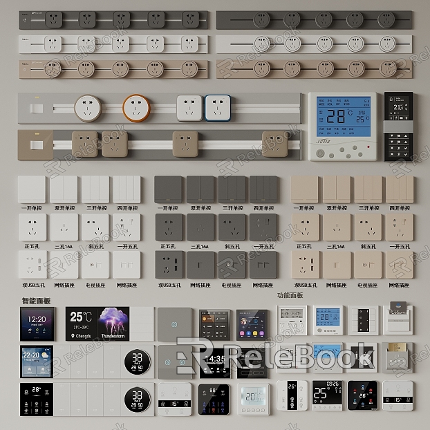 Modern switch socket combination model