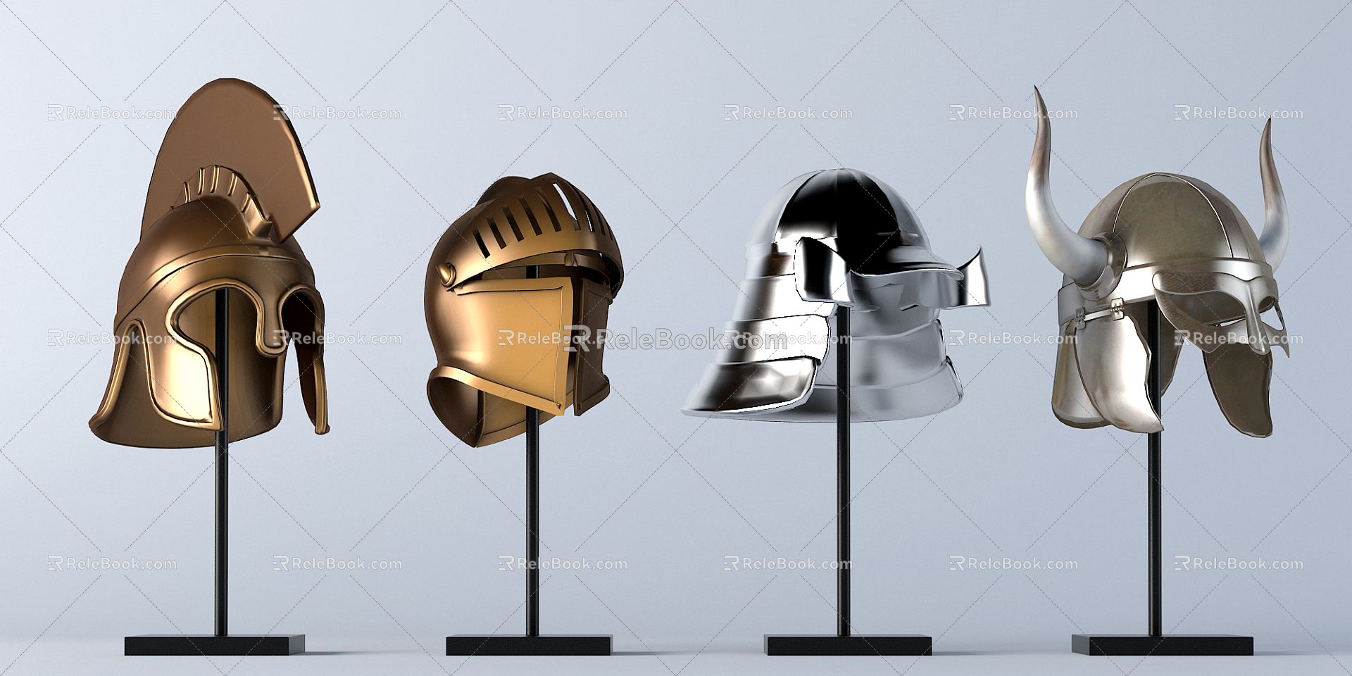 Modern sculpture helmet war helmet 3d model