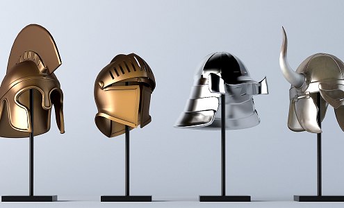 Modern sculpture helmet war helmet 3d model