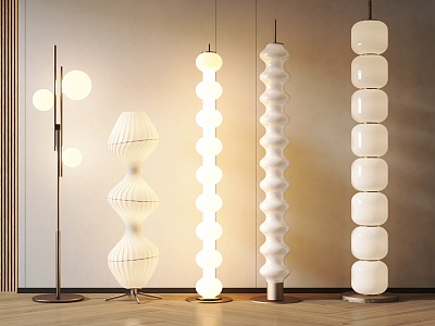 modern floor lamp cream floor lamp 3d model