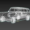 Old Rusty Vintage Station Wagon With Yellow And Rusty Paint Finish