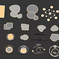 Modern Minimalist Lighting Combinations With Various Shapes And LED Glow For Home Decor