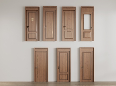 Single Door Entry Door Bedroom Door Wood Kitchen Door 3d model