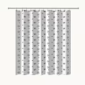 Decorative White Curtain With Gray Stars Pattern For Stylish Home Decor 3d model