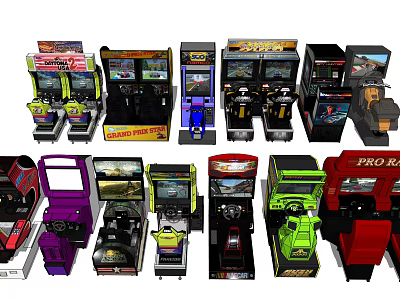 Modern game machine electric video game 3d model