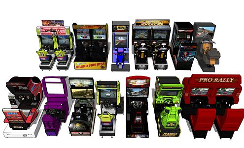 Modern game machine electric video game 3d model