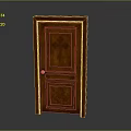Carved Wooden Door With Cross Pattern And Bottom Floral Carvings Design