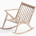 Wooden Rocking Chair Modern Simple Design With Slatted Back And Armrests For Relaxing Comfort