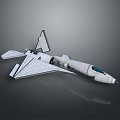 Futuristic White Aircraft Model With Sleek Aerodynamic Structure And Scifi Design