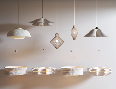 Living Room Chandelier Simple Atmospheric 2024 Living Room Lamp Dining Room Lamp Zhongshan Lamps Whole House Package Combination 3d model