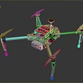 Advanced Aerial Drone Supporting Space Exploration Missions With Six Rotors And Equipment Bay