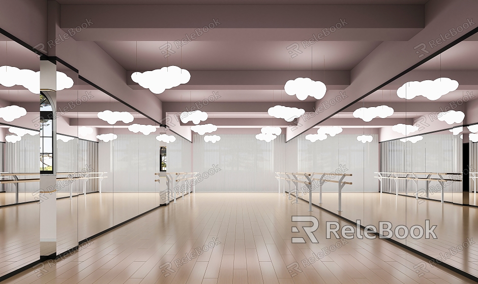 Pink Classroom Modern Dance Studio model