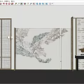Modern partition screen partition 3d model