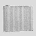 Modern White Decorative Wall Panels With Wavy Design And Smooth Surface 3d model