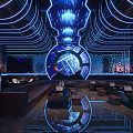 Modern KTV Interior Design With Neon Lights Sofa Seating And LED Screens
