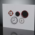 Decorative Wall Clocks As Home Furniture With Various Designs Red Black And Beige Colors