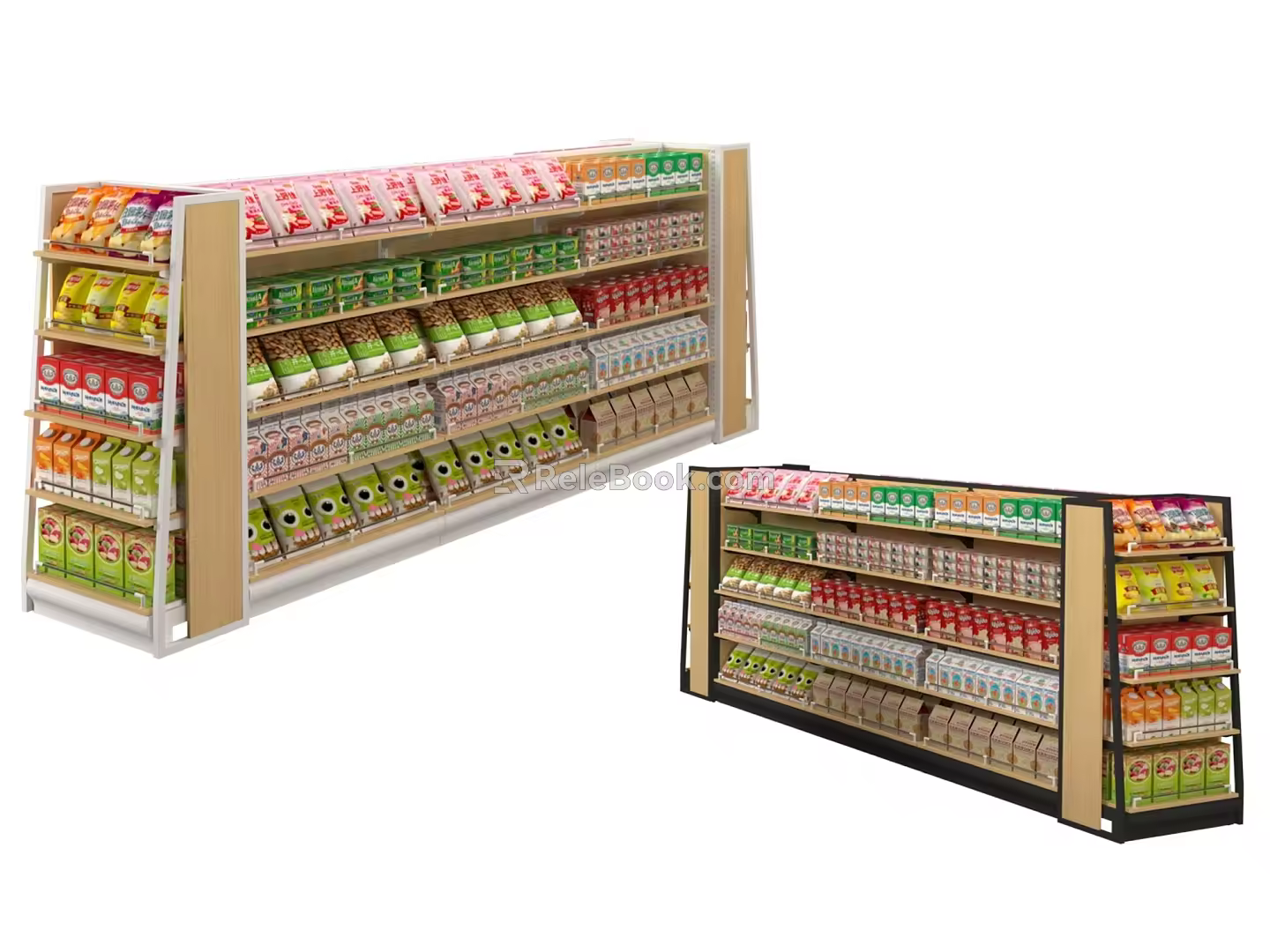Showcase Shelf Island Shelf Island Cabinet Snack Commodity Snack Display Rack Supermarket Shelf 3d model