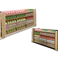 Showcase Shelf Island Shelf Island Cabinet Snack Commodity Snack Display Rack Supermarket Shelf 3d model