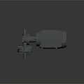 Industrial Gray Electric Motor With Metal Casing Fan Blade And Stable Base Structure