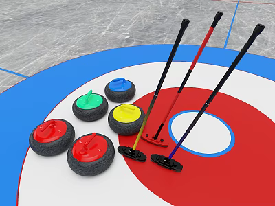 Modern Curling 3d model Modern Curling 3d model