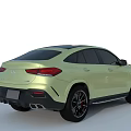Light Green Mercedes Luxury Sporty Coupe SUV With Black Grille And Alloy Wheels