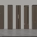 Modern Wooden Columns Arranged Against Wall With Various Designs For Interior