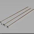 Long Light Wooden Equipment with Metal Clips and Smooth Straight Structure
